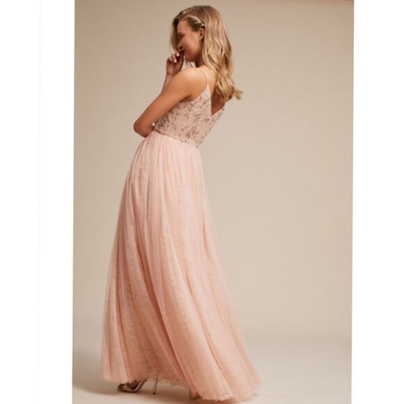 Adrianna Papell NWT Cluny Sequin Lace Tulle Spaghetti Strap Dress Womens Size 0 - Picture 2 of 12